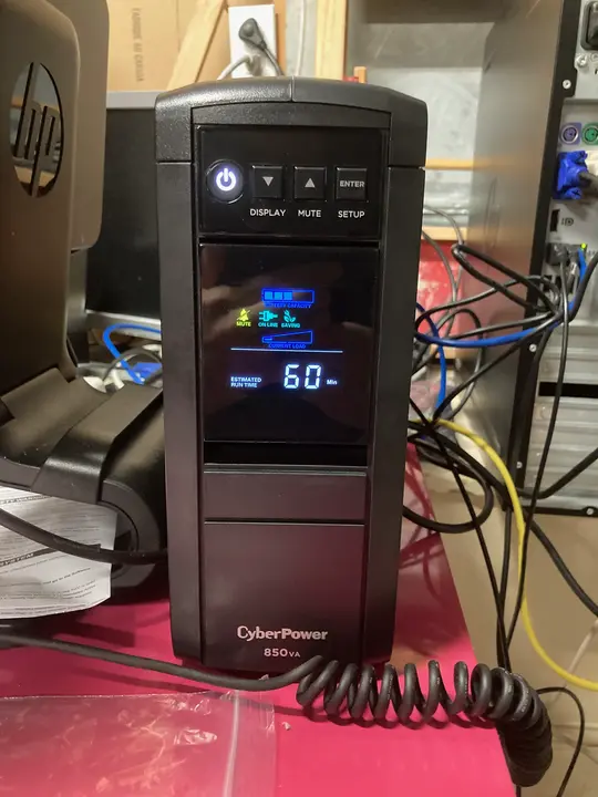 front of a UPS